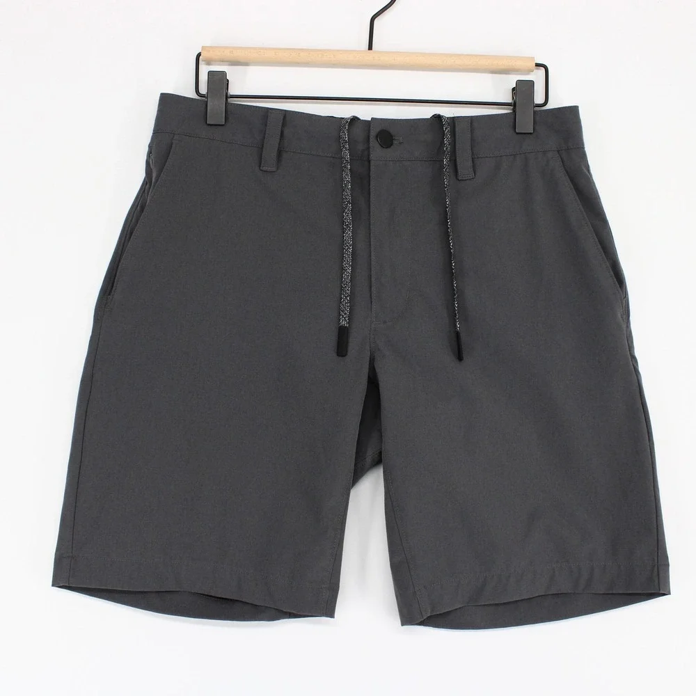 Proof Nomad Shorts Mens 30 Dark Gray Performance Chino Travel Zip Pockets
